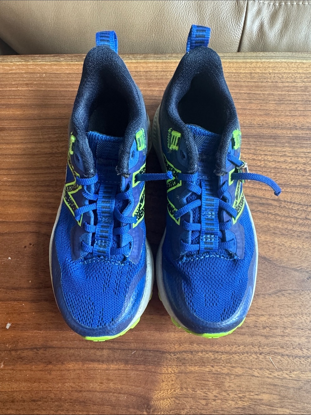 New Balance Blue Sneakers with Neon Green Accents